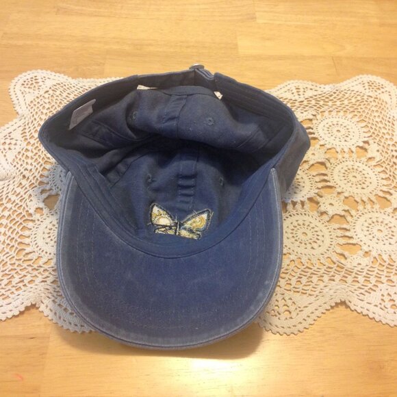 NWT Faded Denim Lady's Cap with Butterfly - Picture 3 of 6
